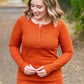 Harper Long Sleeve Henley - Pumpkin