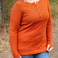 Harper Long Sleeve Henley - Pumpkin