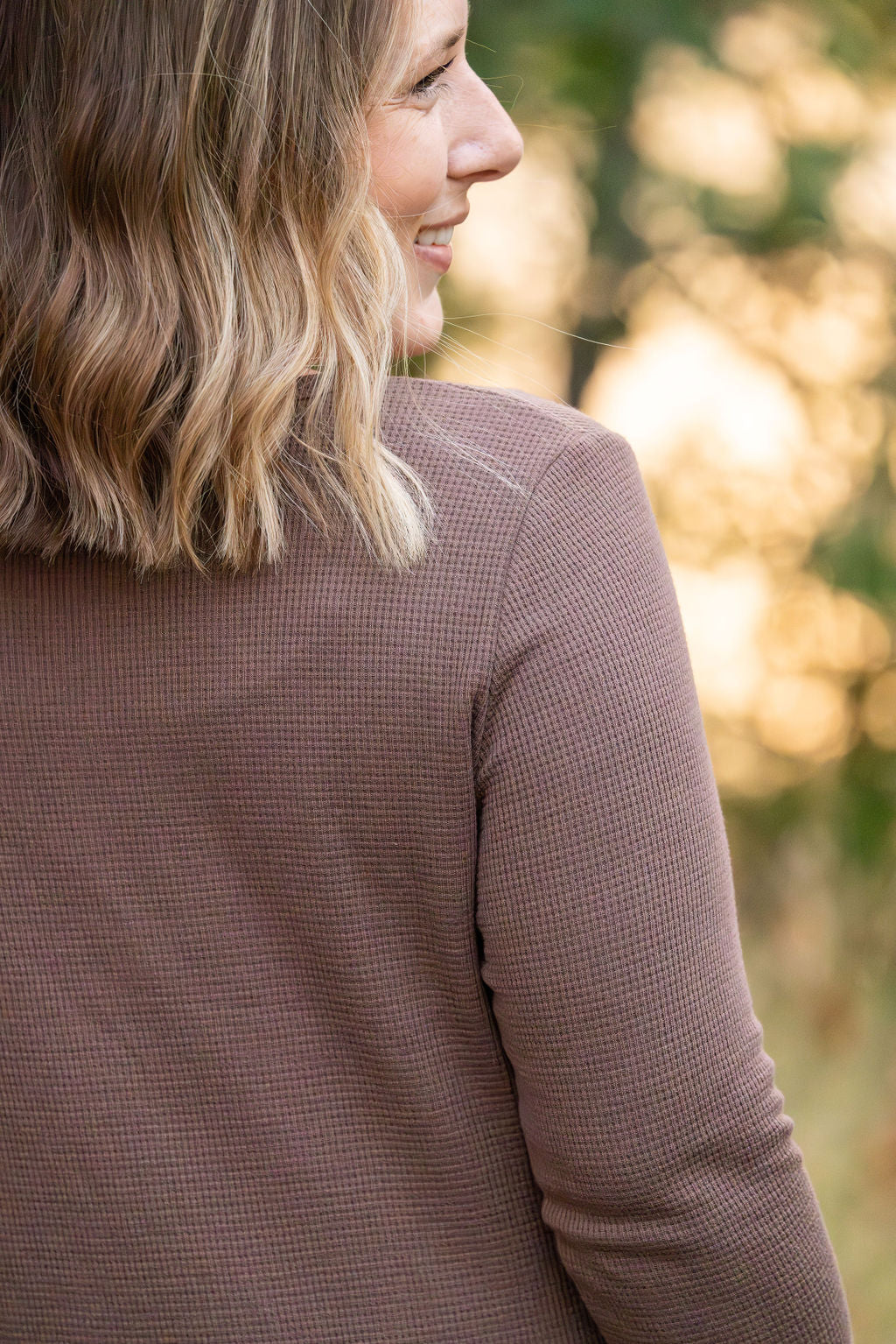 Harper Long Sleeve Henley - Mocha