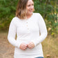 Harper Long Sleeve Henley - White