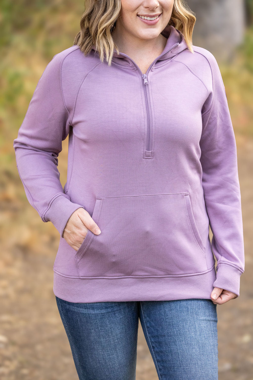 Scuba HalfZip Hoodie - Lavender