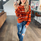 *free ship today* Mel Stripe Sweater in Toasted Pumpkin