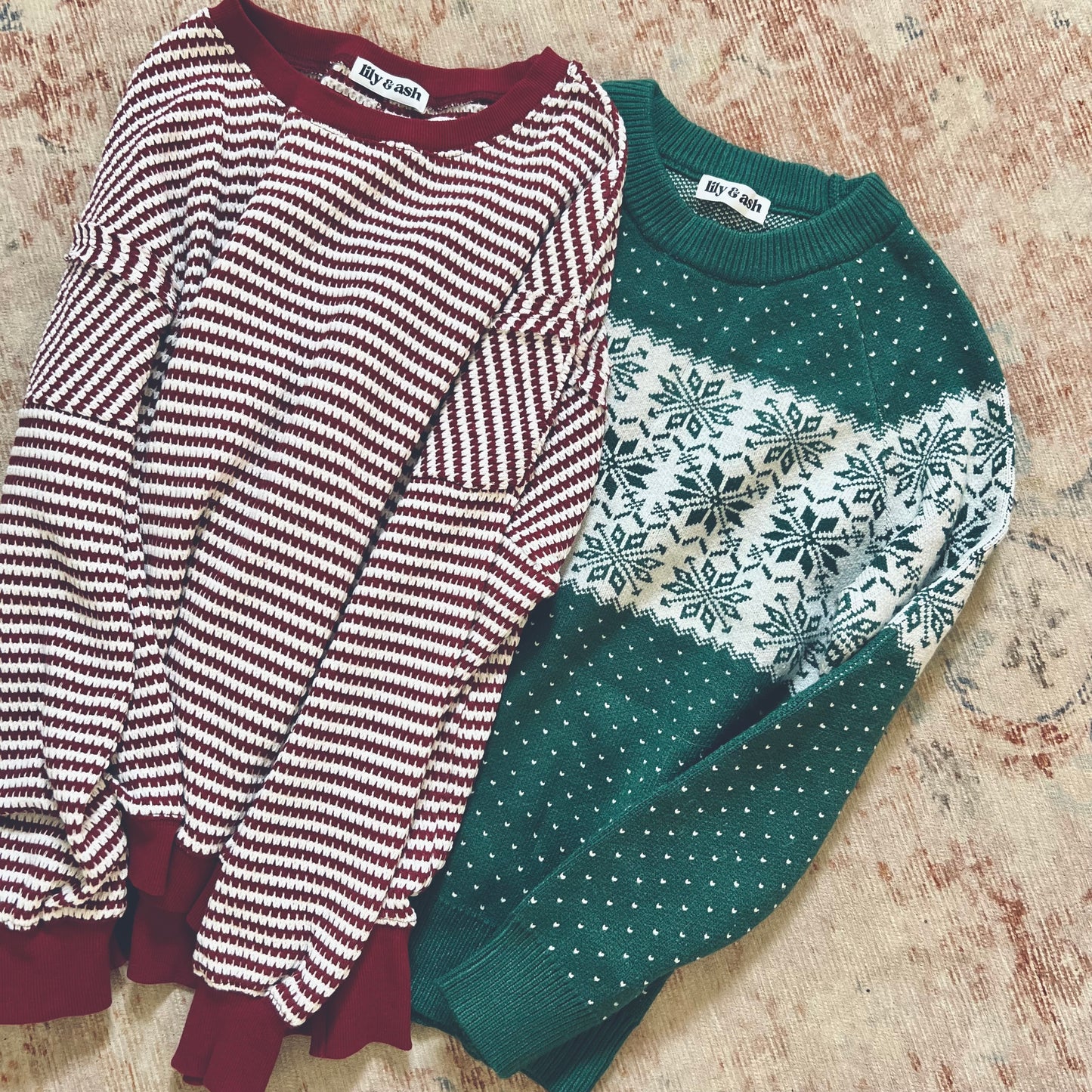 Relaxing Red Stripe Waffle Top