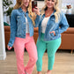 Garment Dyed Slim Jeans in Aquamarine - Judy Blue