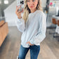 *free ship today* Mia Lace Detail Pullover