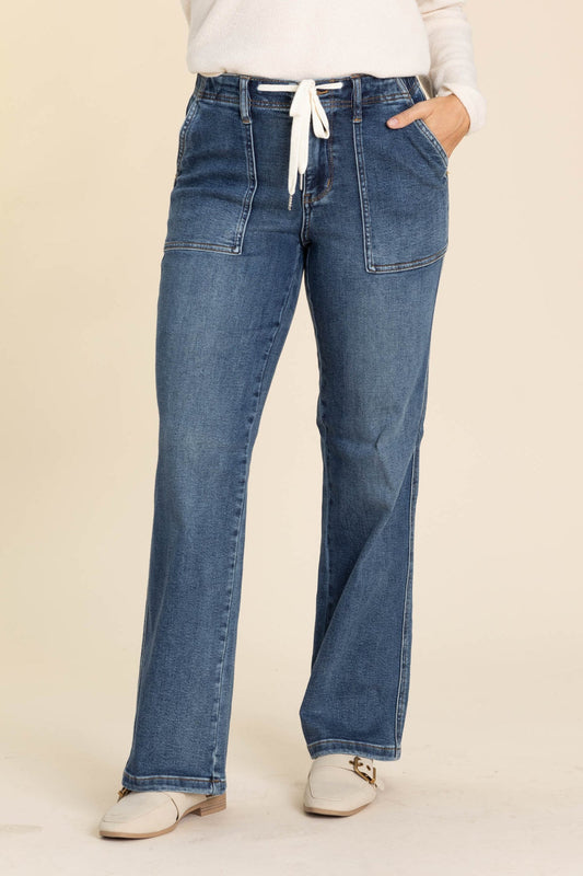 Tess Jogger Straight Jeans - Judy Blue