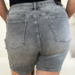 Washed Black Denim Shorts - Judy Blue