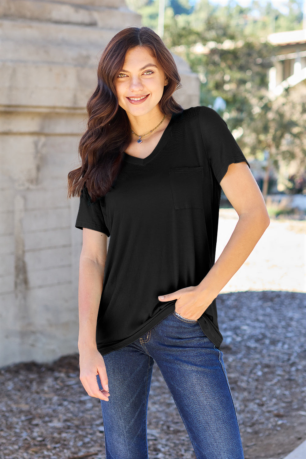 Basics Bamboo V-Neck Tee