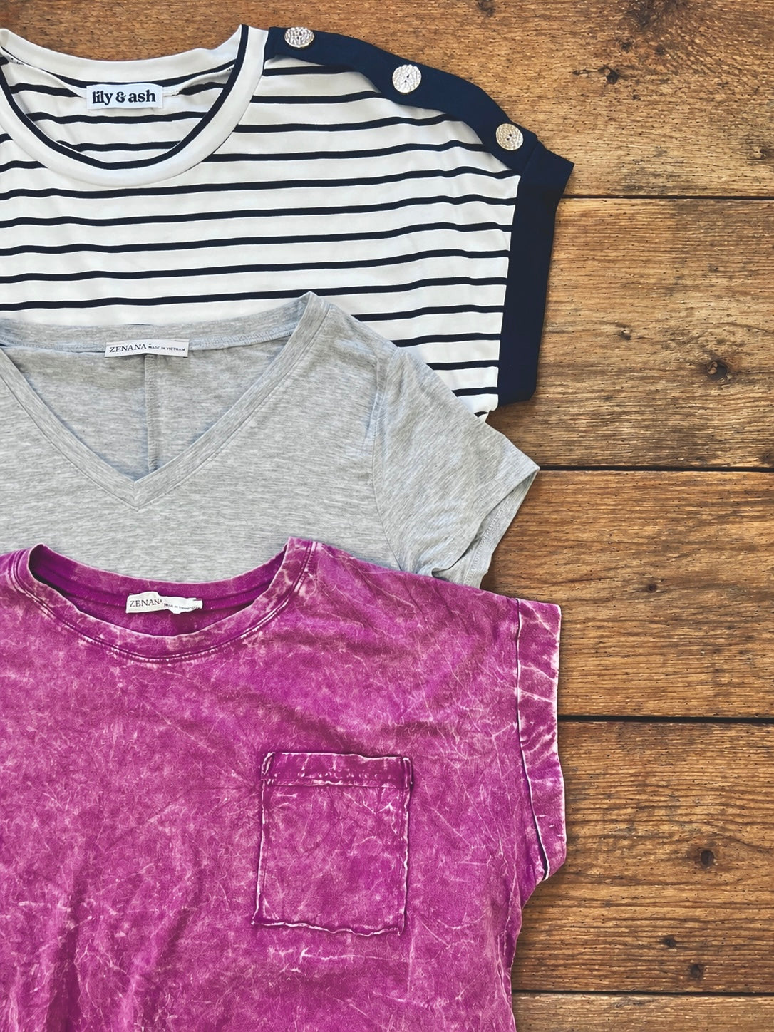 Sailing the Seas Stripe Button Top
