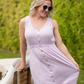 Beverly Button Dress - Lavender