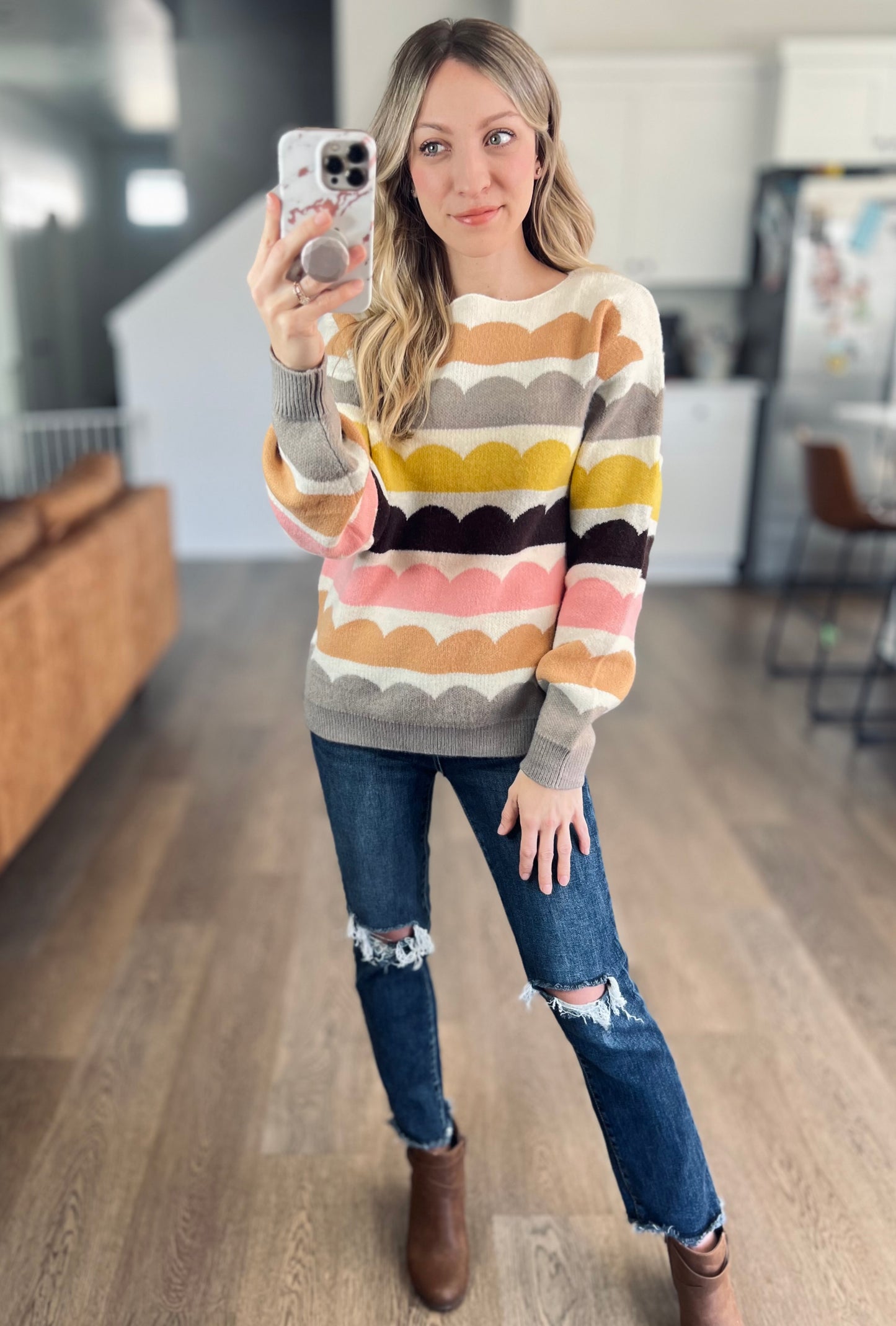 Wave Hello Sweater in Spring Mix