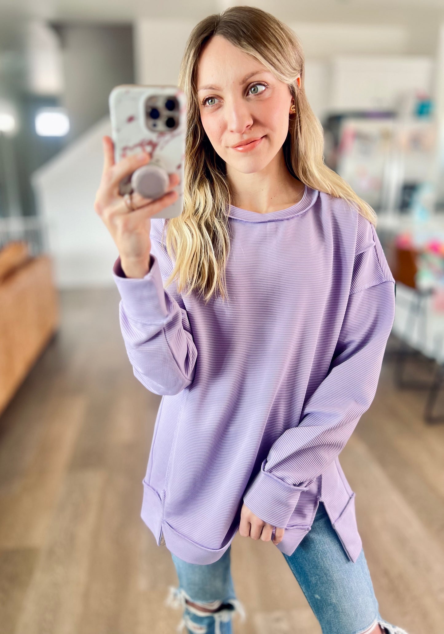 *free ship today* Clara Ribbed Pullover