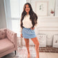 PREORDER: Washed Denim Terry Active Skort // eta 3-4 weeks