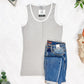 Shiloh Button Snap Tank - Grey