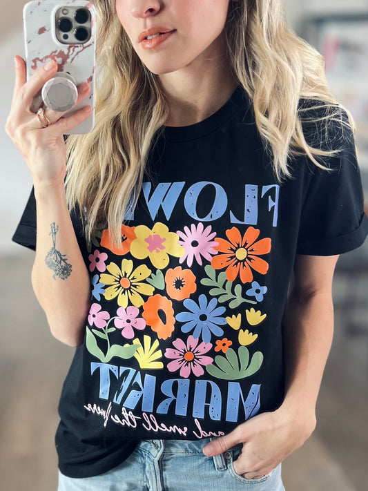 *free ship today* Flower Market Graphic Tee