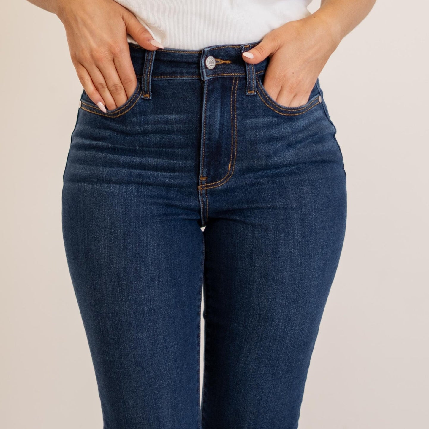 Dark Wash High Waist Capri Jeans - Judy Blue