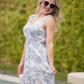 Beverly Button Dress Pineapple Leaf
