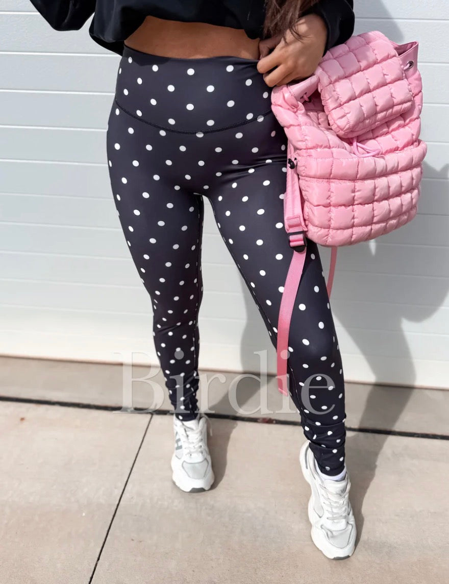 PREORDER: Black & White Polka Dot Sculpt Legging // eta May-June