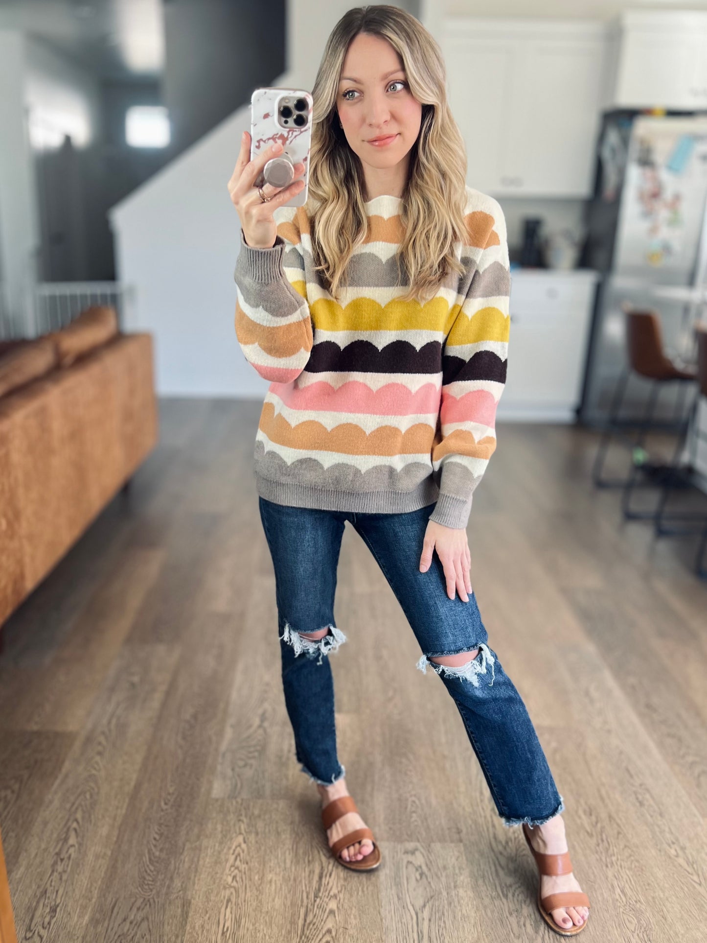 Wave Hello Sweater in Spring Mix