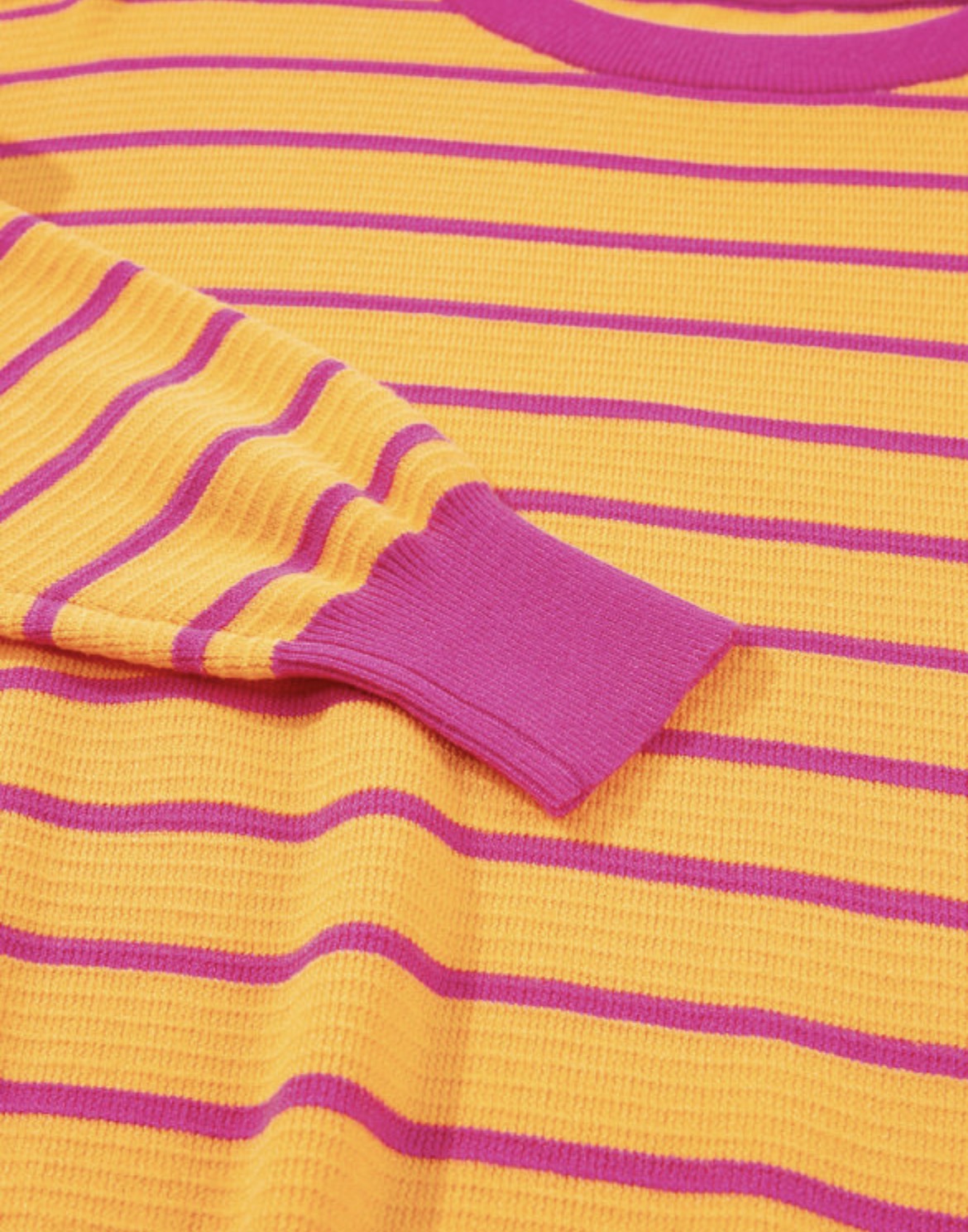 Happiness Stripe Sweater in Orange/Pink