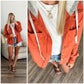 Cord Drawstring Button Up Hooded Shacket