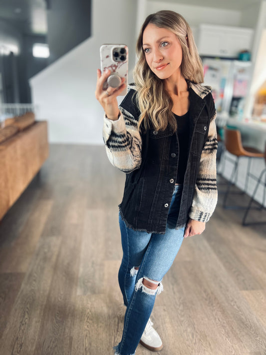 *free ship today* Smokey Plaid Hooded Jacket