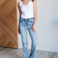 Mid Rise Clean Bootcut Jeans - Judy Blue