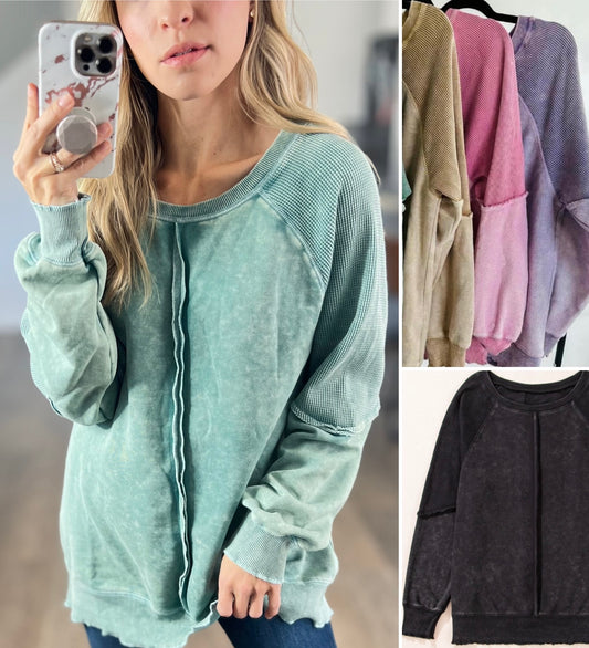 New Favorite Mineral Wash Pullover