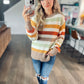 *free ship today* Falling Leaves Stripe Sweater