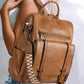 *free ship today* Brown PU Leather Backpack