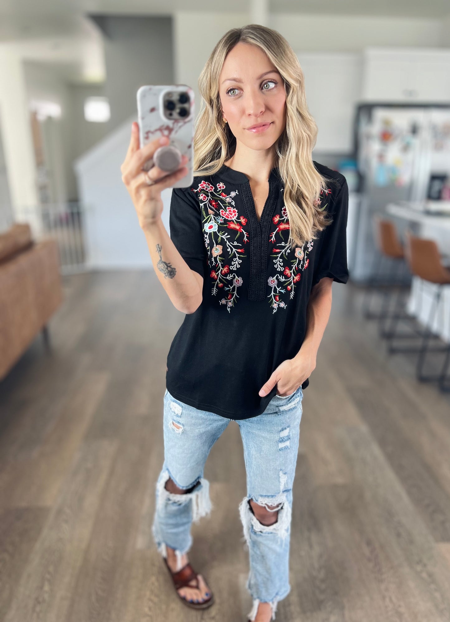 Amelia Embroidered Top