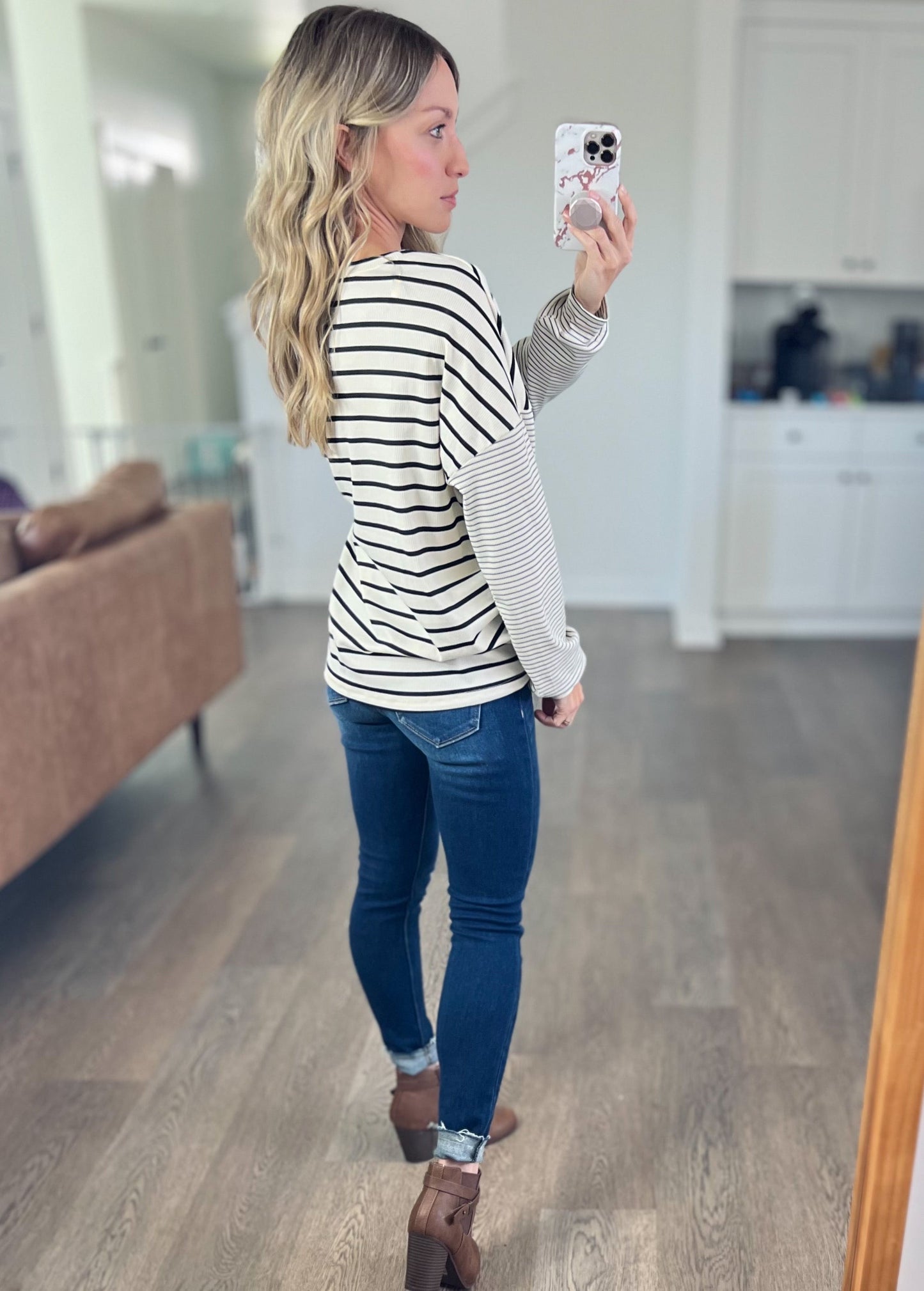 Jule Stripe Long Sleeve Top