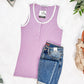Shiloh Button Snap Tank - Purple