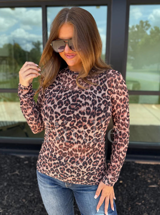Animal Mesh Top Preorder