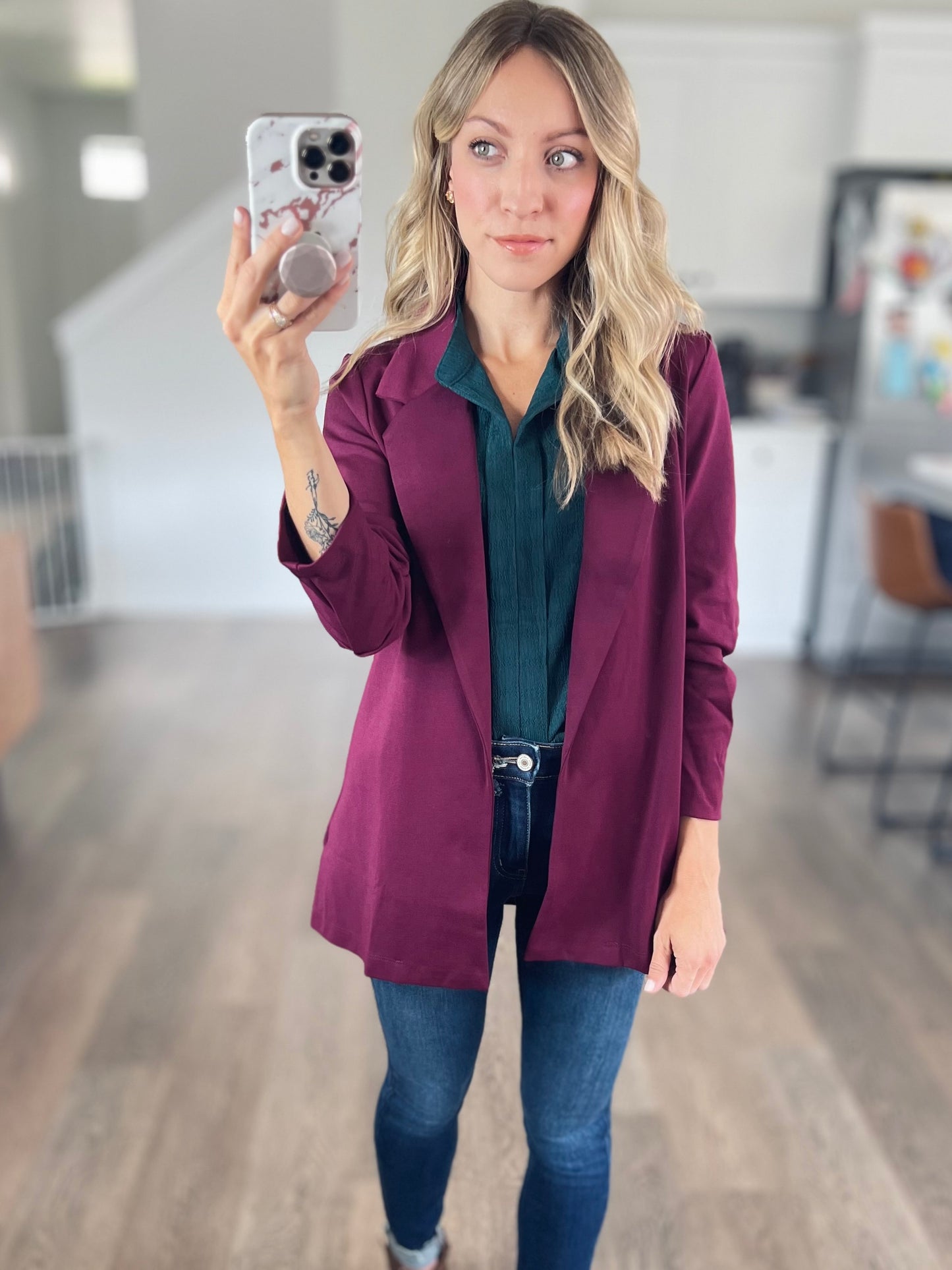 Magic 3/4 Blazer in Wine