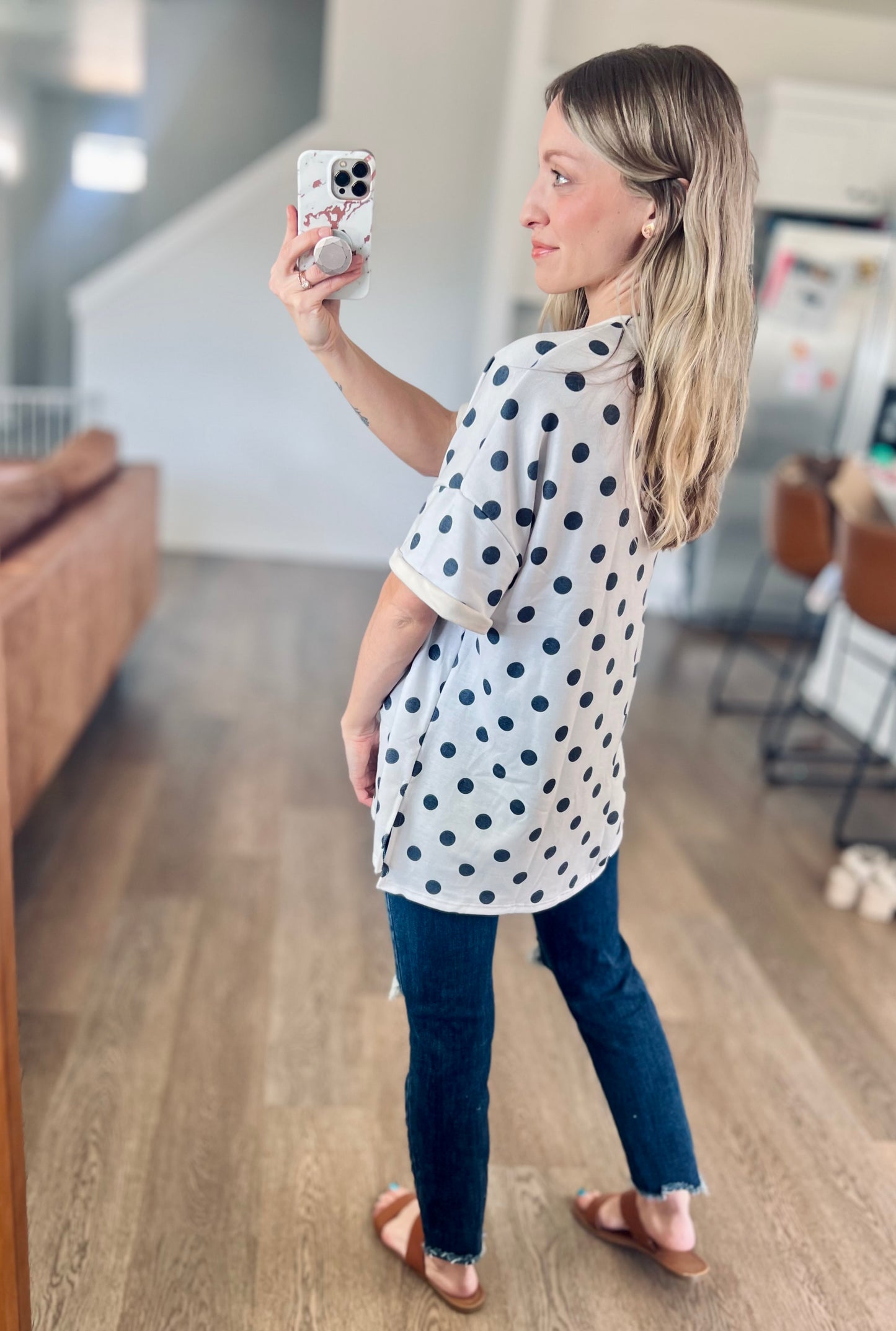 *new* Play Date in Paris Polka Dot Boyfriend Tee