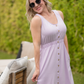 Beverly Button Dress - Lavender