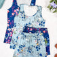 Luxe Crew Tank - Light Blue Floral Bliss