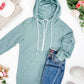 Pixie Pocket Halfzip Hoodie - Sage