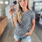 Black Check Slim Fit Tee
