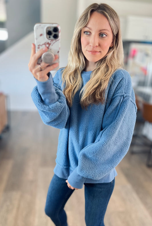 *free ship today* LIMITED Sail Blue Fleece
