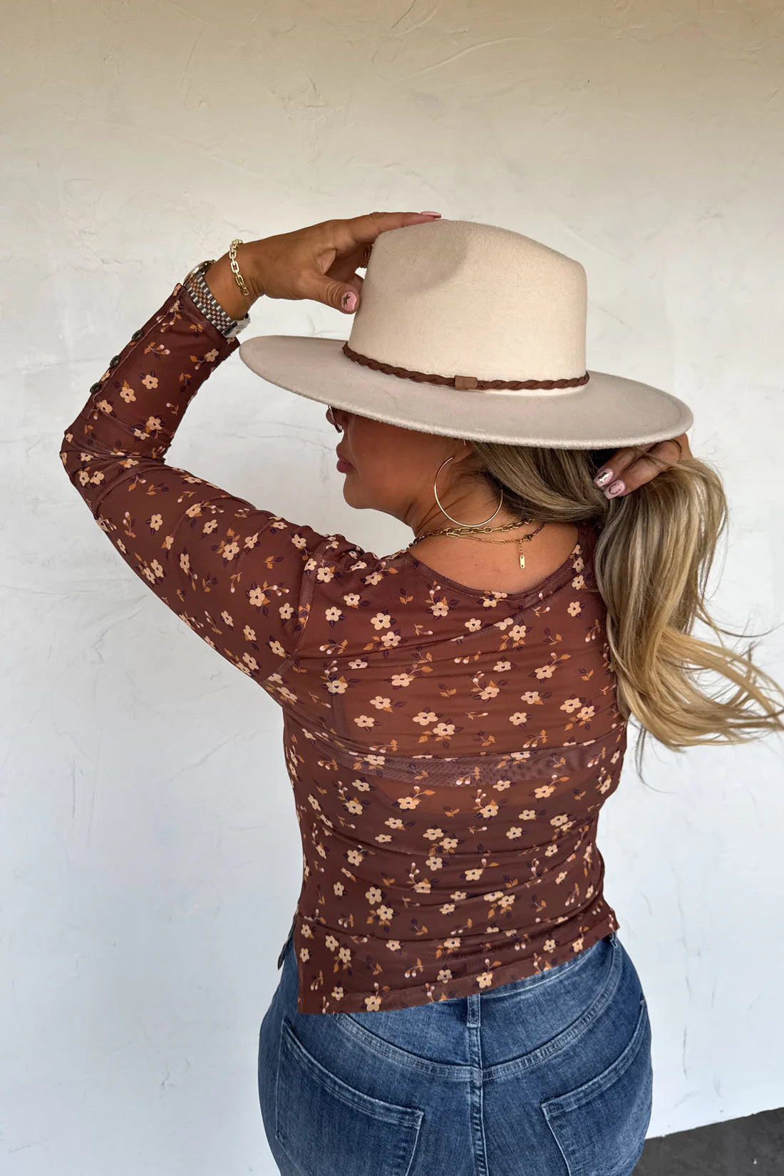 PREORDER: Amy V Neck Mesh Henley // eta late Nov