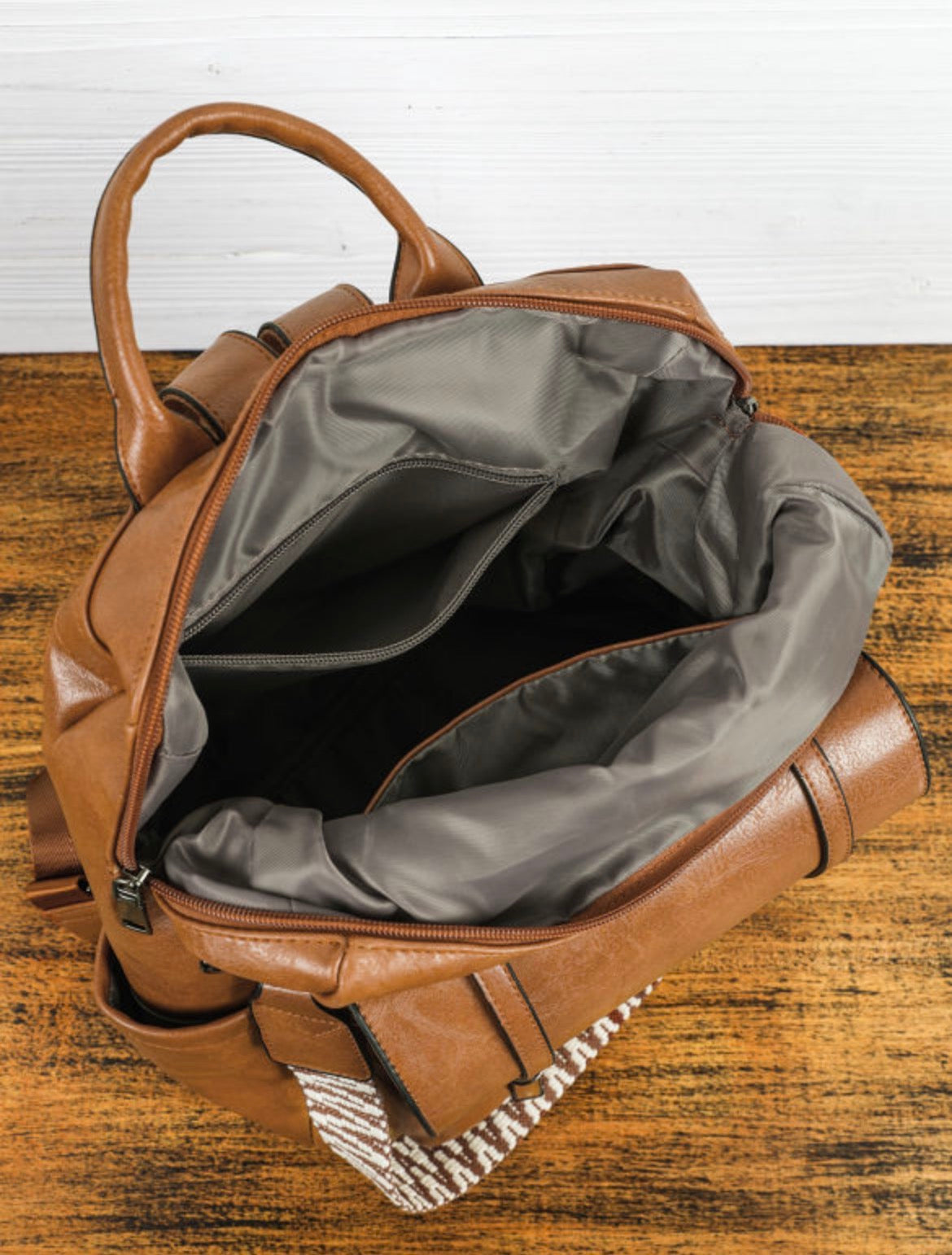 *free ship today* Brown PU Leather Backpack
