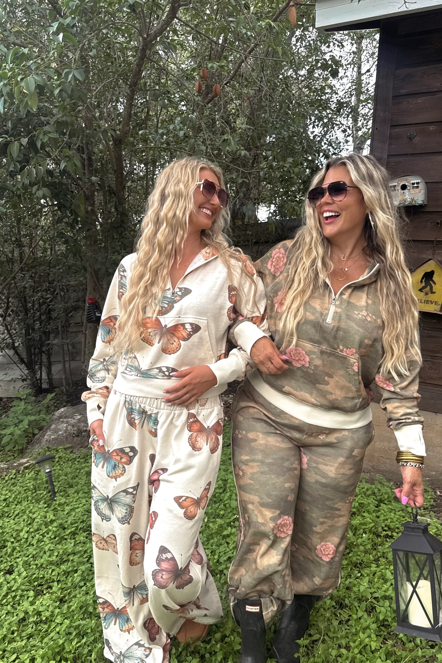 PREORDER: Camo & Butterflies Wide Leg Pants  // eta September