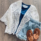 Elegant Leaf Crochet Cardigan