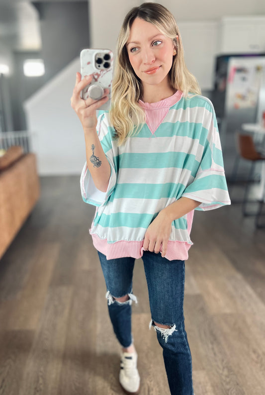 Mint Sugar Rush Colorblock Tee