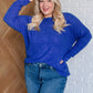 Lonnie Ribbed Knit Sweater in Bright Blue