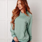 Melody Textured Hoodie in Sage Green