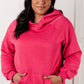 Melody Textured Hoodie in Coral Rose