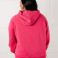 Melody Textured Hoodie in Coral Rose